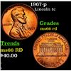 1967-p Lincoln Cent 1c Grades GEM+ Unc RD