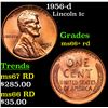 1956-d Lincoln Cent 1c Grades GEM++ RD