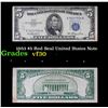 1953 $5 Red Seal United States Note Grades vf++