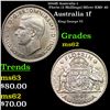 1944S Australia 1 Florin (2 Shillings) Silver KM# 40 Grades Select Unc