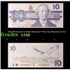 1986-1991 Canada 10 Dollar Banknote P# 96a, Sig. Thiessen & Crow Grades xf