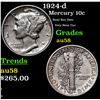 Image 1 : 1924-d Mercury Dime 10c Grades Choice AU/BU Slider