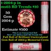 Shotgun Lincoln 1c roll, 2004-p 50 pcs Bank Wrapper.