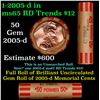 Image 1 : Shotgun Lincoln 1c roll, 2005-d 50 pcs Cointainer Wrapper.