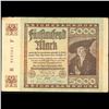 Image 2 : 1922 Weimar Germany 5,000 Mark Note P# 81D Grades vf+