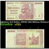 2007-2008 Zimbabwe 3rd Dollar (ZWR) 200 Million Dollars Banknote P# 81 Grades vf+