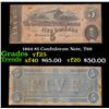 1864 $5 Confederate Note, T69 Grades vf+