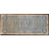 Image 3 : 1864 $5 Confederate Note, T69 Grades vf+