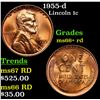 1955-d Lincoln Cent 1c Grades GEM++ RD