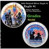 2001 Painted Silver Eagle $1 Silver Eagle Dollar $1 Grades