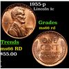1955-p Lincoln Cent 1c Grades GEM+ Unc RD