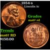 1954-s Lincoln Cent 1c Grades GEM++ Unc RD
