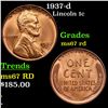 1937-d Lincoln Cent 1c Grades GEM++ Unc RD
