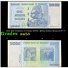 2007-2008 Zimbabwe 3rd Dollar (ZWR) 1 Million Dollars Banknote P# 77 Grades Select AU