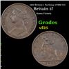 1884 Britain 1 Farthing 1f KM-753 Grades vf+