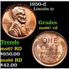 1950-d Lincoln Cent 1c Grades GEM++ RD
