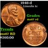 1946-d Lincoln Cent 1c Grades GEM++ Unc RD