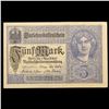Image 2 : 1917 Imperial Germany 5 Mark Note P# 56B Grades xf