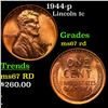 Image 1 : 1944-p Lincoln Cent 1c Grades GEM++ Unc RD