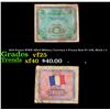 Image 1 : 1944 France WWII Allied Military Currency 2 Francs Note P# 114b, Block # 2 Grades vf+