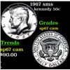 1967 sms Kennedy Half Dollar 50c Grades sp67 cam