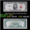 Image 1 : *StarNote* 1953a $5 Red Seal Note Grades vf++