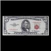 Image 2 : *StarNote* 1953a $5 Red Seal Note Grades vf++