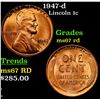 Image 1 : 1947-d Lincoln Cent 1c Grades GEM++ Unc RD
