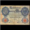Image 2 : 1908 Imperial Germany 20 Mark Note P# 31 Grades vf+