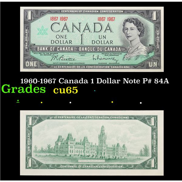 1960-1967 Canada 1 Dollar Note P# 84A Grades Gem CU