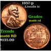 Image 1 : 1957-p Lincoln Cent 1c Grades GEM+ Unc RD