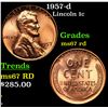 Image 1 : 1957-d Lincoln Cent 1c Grades GEM++ Unc RD