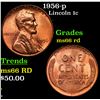 1956-p Lincoln Cent 1c Grades GEM+ Unc RD
