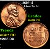 Image 1 : 1956-d Lincoln Cent 1c Grades GEM++ Unc RD