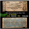 Image 1 : 1864 $10 Confederate Note, T68 Grades vf details