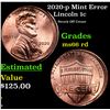 Image 1 : 2020-p Lincoln Cent Mint Error 1c Grades GEM+ Unc RD