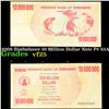2008 Zimbabawe 10 Million Dollar Note P# 55A Grades vf+