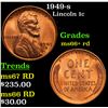 1949-s Lincoln Cent 1c Grades GEM++ RD