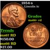 1954-s Lincoln Cent 1c Grades GEM++ RD