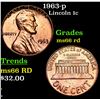 Image 1 : 1963-p Lincoln Cent 1c Grades GEM+ Unc RD