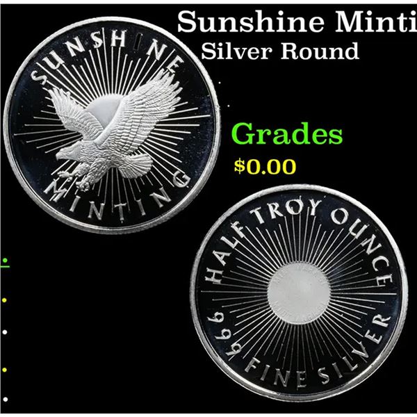 Sunshine Minting Half Troy Ounce .999 Fine Silver Round