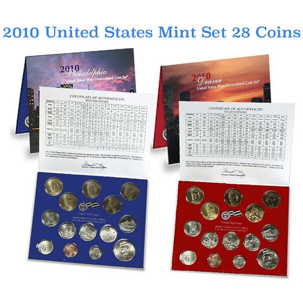 2010 United States Mint Set in Original Government Packaging 28 Coins Inside!
