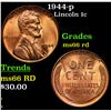 Image 1 : 1944-p Lincoln Cent 1c Grades GEM+ Unc RD