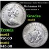 Image 1 : 1966 Bahamas 1 Dollar Silver KM# 8 Grades Select Unc