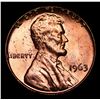 Image 2 : 1963-p Lincoln Cent 1c Grades Gem+ Unc RD