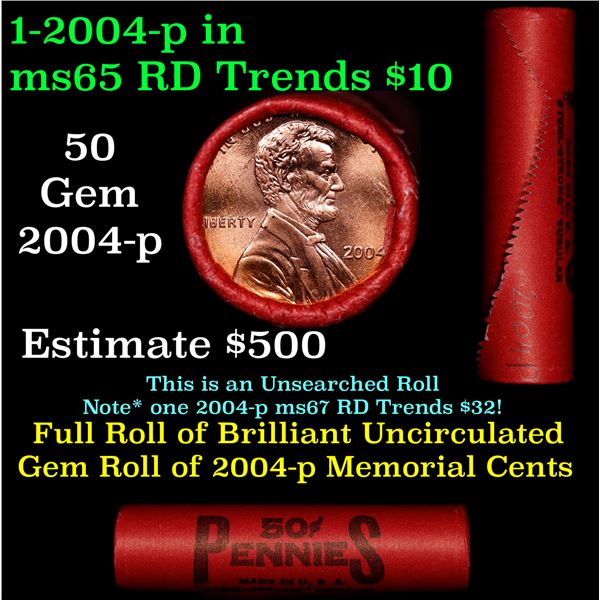 Shotgun Lincoln 1c roll, 2004-p 50 pcs Steel Strong Wrapper.