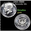 Image 1 : Proof 1965 SMS Kennedy Half Dollar 50c Grades GEM Proof