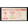 Image 2 : 2008 Zimbabwe 10 Million Dollars Note P#  55A Grades Select AU