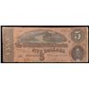 Image 3 : 1864 $5 Confederate Note, T69 Grades f+