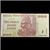 Image 2 : 2008 Zimbabwe 200 Million Dollar Notes P: 81B Grades vf++